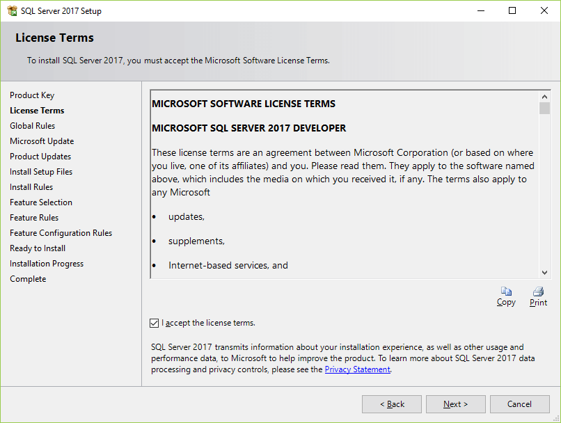 مرحله ۸ نصب sql server 2017